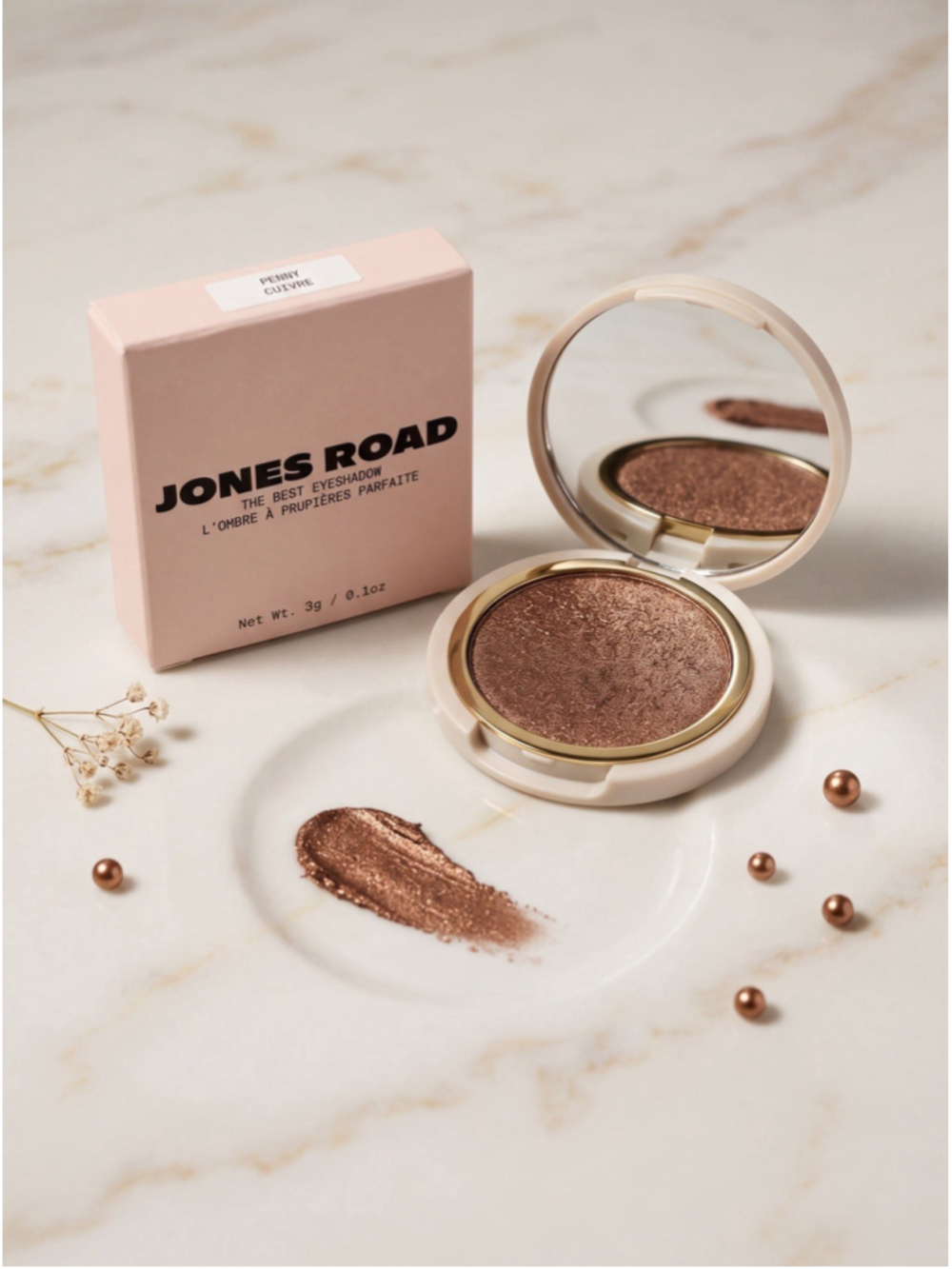 Jones Road The Best Eyeshadow Penny Cuivre 3g 0.1 oz New in Box Shimmer Bronze